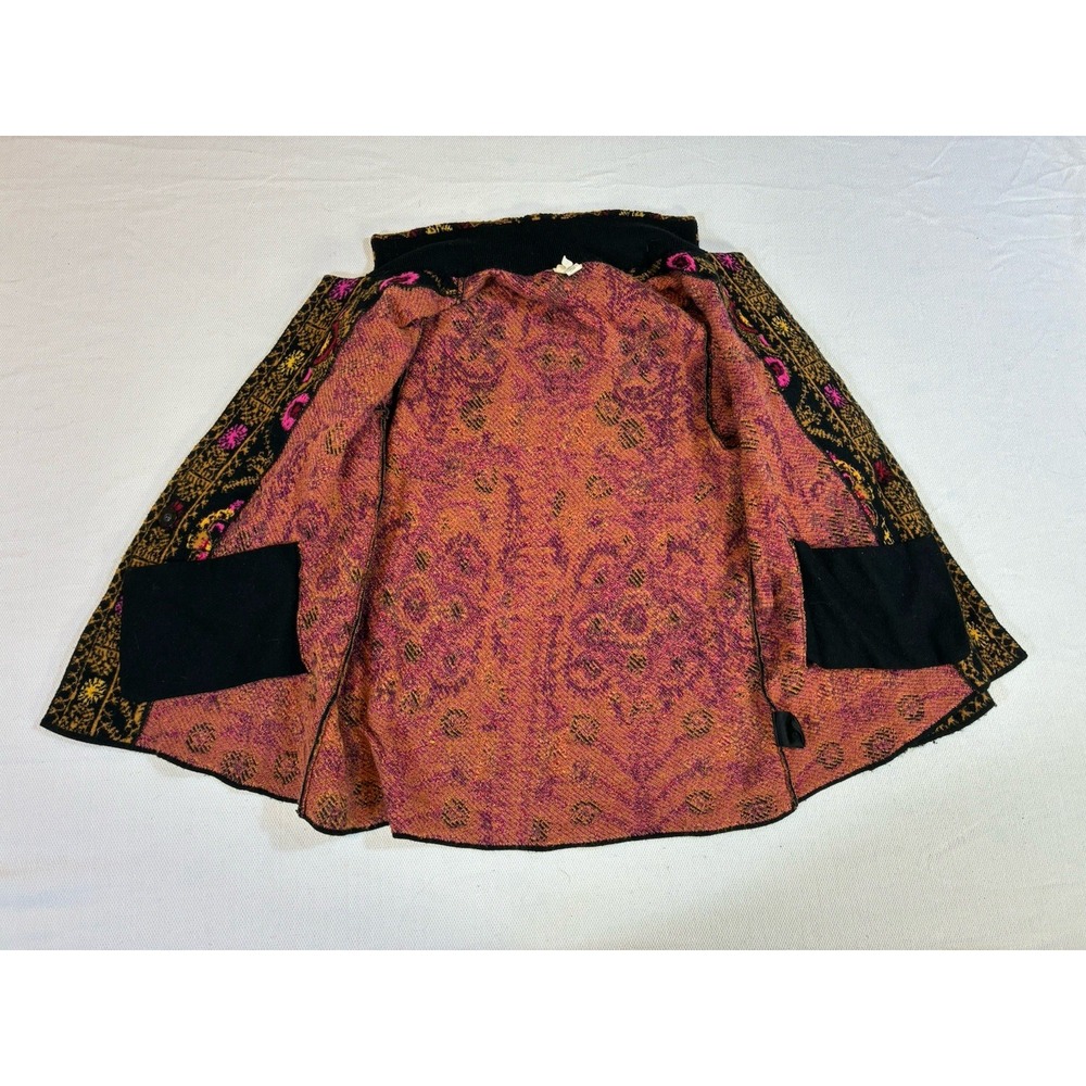 Moth Anthropologie‎ Women's Small Floral Jacquard Cardigan Sweater Boho Knit S - Picture 4 of 10